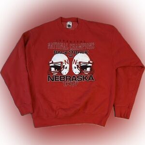 1995 Nebraska huskers crewneck